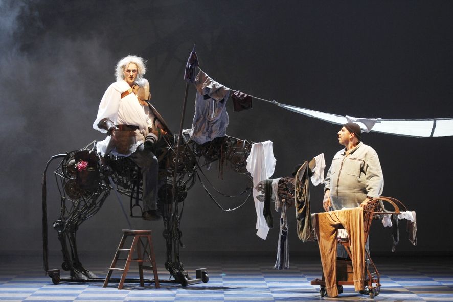 Theater Hagen / Don Quichotte Oper von Jules Massenet / Orlando Mason (Don Quichotte), Rainer Zaun (Sancho Pansa) / Fotos: Klaus Lefebvre, Rechte: theaterhagen Theater Hagen / Don Quichotte Oper von Jules Massenet / Orlando Mason (Don Quichotte), Rainer Zaun (Sancho Pansa) / Fotos: Klaus Lefebvre, Rechte: theaterhagen
