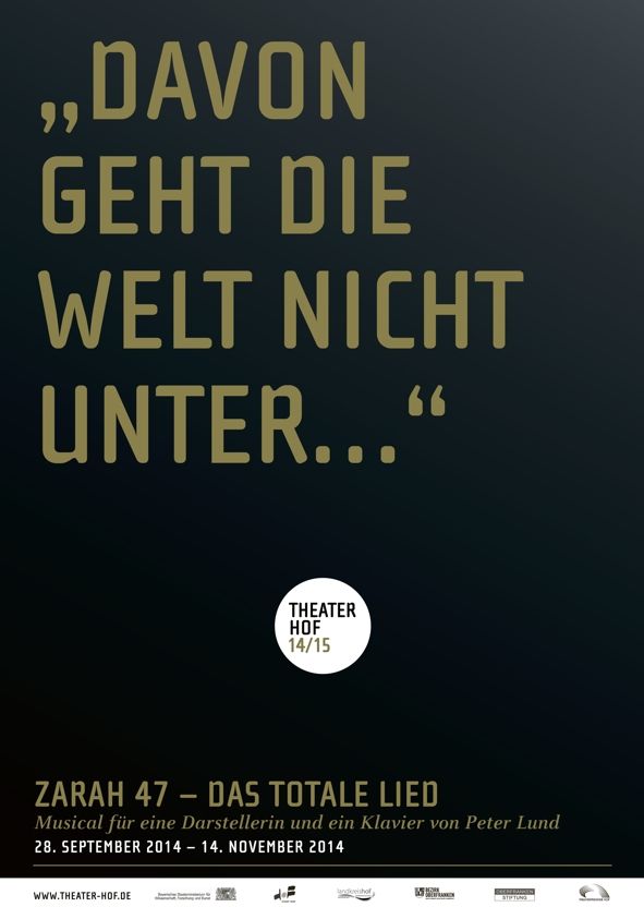 Theater Hof / Plakatmotiv-Zarah 47 © Theater Hof