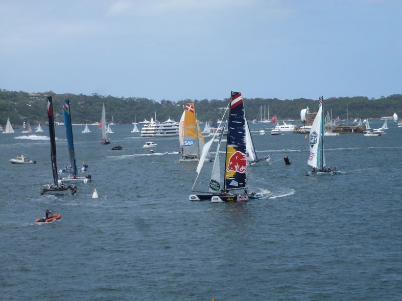 Sydney / Katamaran Rennen rund um Pinchgut Island © IOCO