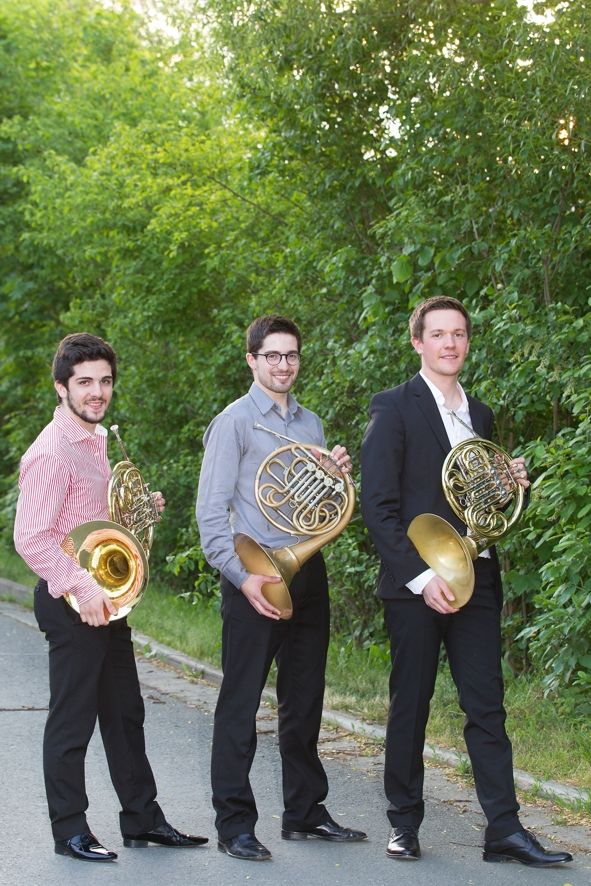 Markneukirchen / IIM Finale Horn, v.li.: Luis Duarte Dias Moreira, Nicolas Gomez Naval, Ivo Dudler © Ellen Liebner