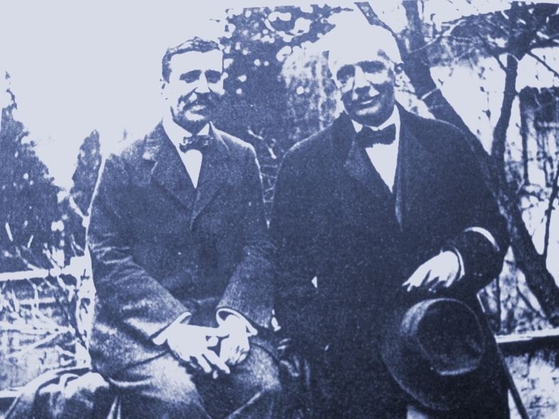 Richard Strauss rechts und Hugo von Hofmannsthal um 1915 Richard Strauss rechts und Hugo von Hofmannsthal um 1915