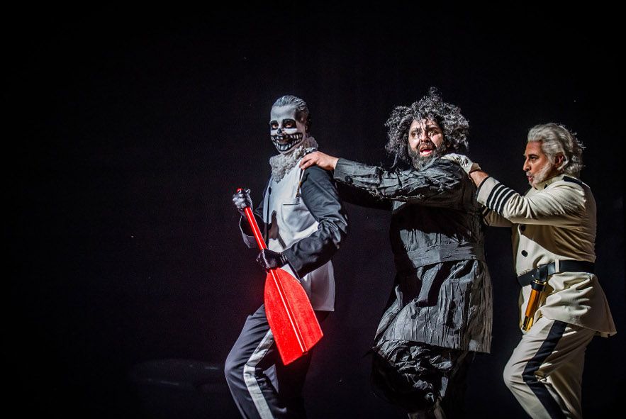 Theater Lübeck / Der fliegende Holländer - Steuermann - Holländer und Daland © Olaf Malzahn