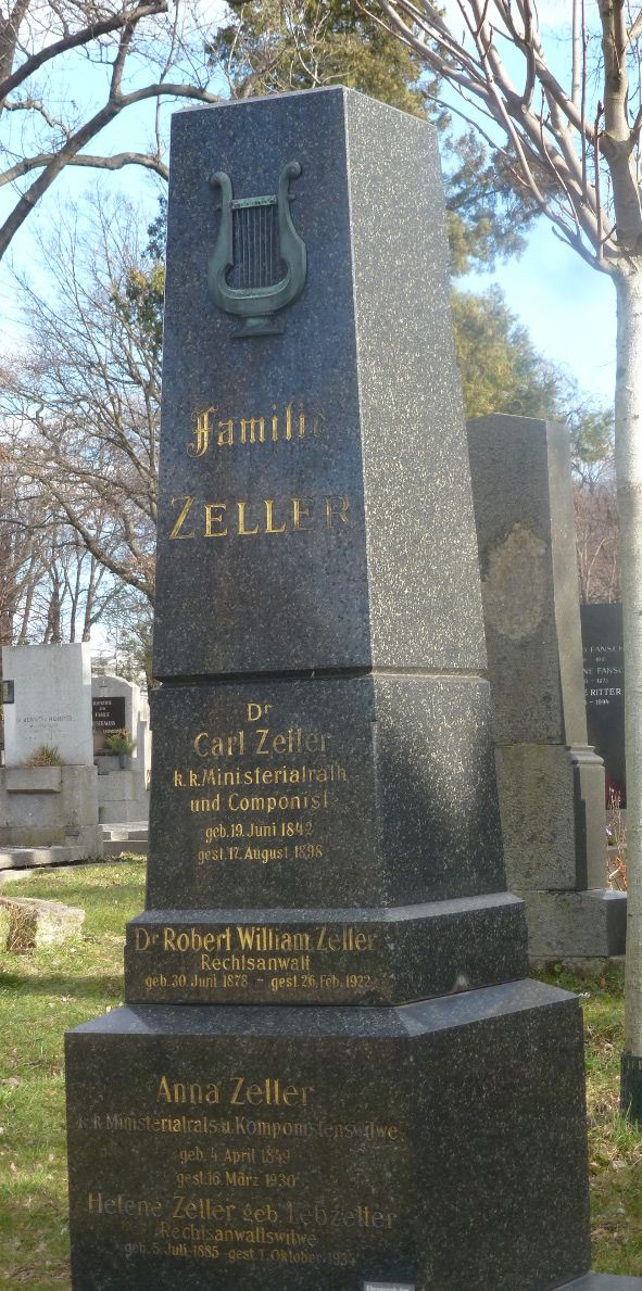 Grabstätte Carl Zeller in Wien © IOCO Grabstätte Carl Zeller in Wien © IOCO