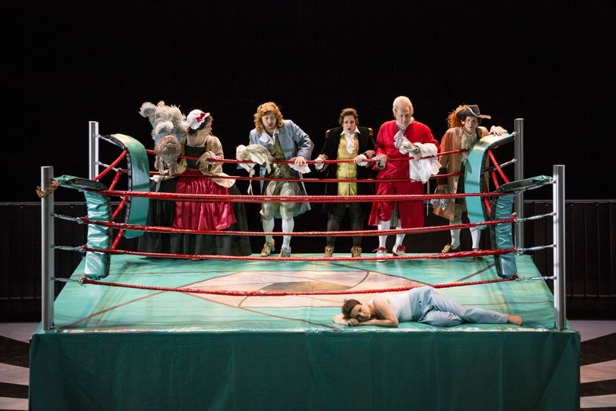 Oper Stuttgart / Ariodante - Josefin Feiler (Dalinda | Besetzung Spielzeit 2016/17), Sebastian Kohlhepp (Lurcanio | Besetzung Spielzeit 2016/17), Diana Haller (Ariodante), Ana Durlovski (Ginevra), Matthew Brook (König), Philipp Nicklaus (Odoardo) © Christoph Kalscheuer Oper Stuttgart / Ariodante - Josefin Feiler (Dalinda | Besetzung Spielzeit 2016/17), Sebastian Kohlhepp (Lurcanio | Besetzung Spielzeit 2016/17), Diana Haller (Ariodante), Ana Durlovski (Ginevra), Matthew Brook (König), Philipp Nicklaus (Odoardo) © Christoph Kalscheuer