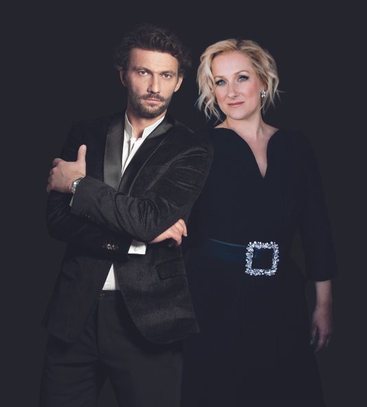 Philharmonie Essen / Bildcollage mit Diana Damrau und Jonas Kaufmann © (Urheber der Originalfotos: Julian Hargeaves, Jiyang Chen)