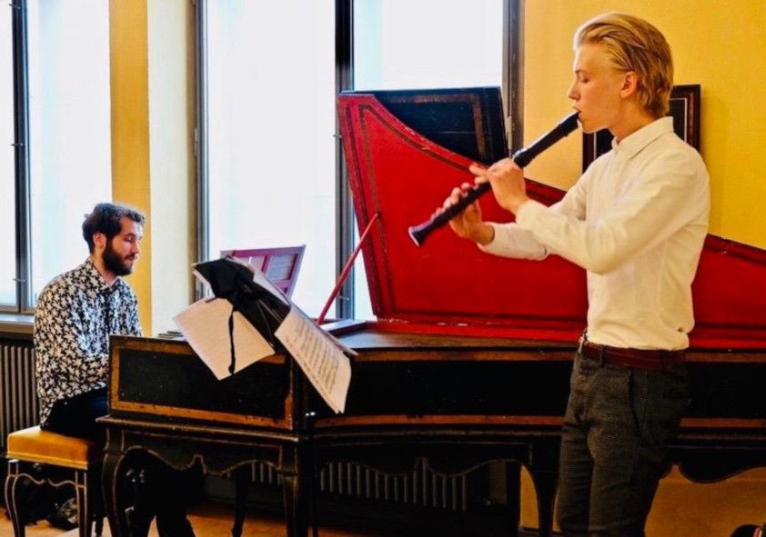 Im Musiksalon / hier das Stereotype Baroque Trio © Stereotype Baroque Trio