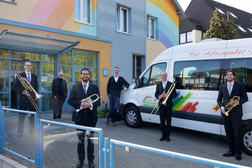 Düsseldorf, Tonhalle Düsseldorf, Orchestermusiker geben Konzert in Kinderhospiz, April 2020