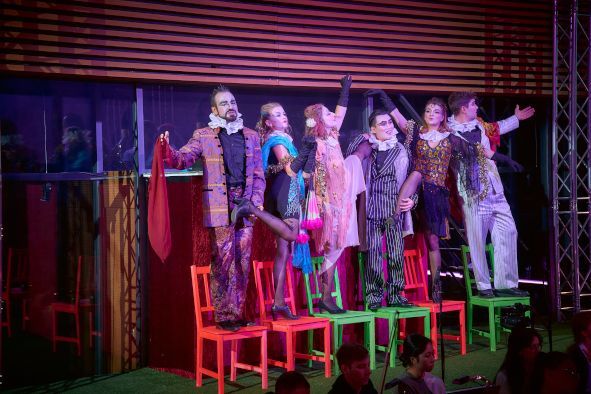 hmt Hochschule für Musik und Theater / DER OPERNDIREKTOR hier Georgios Sofialidis, Johanna Krause, Sofiya Kulay, Shinho Choi,