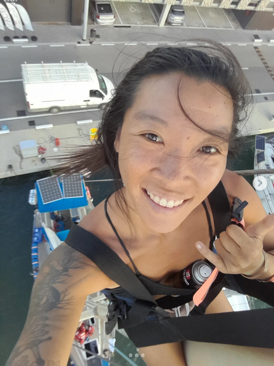 Jas Ikeda smiles to camera