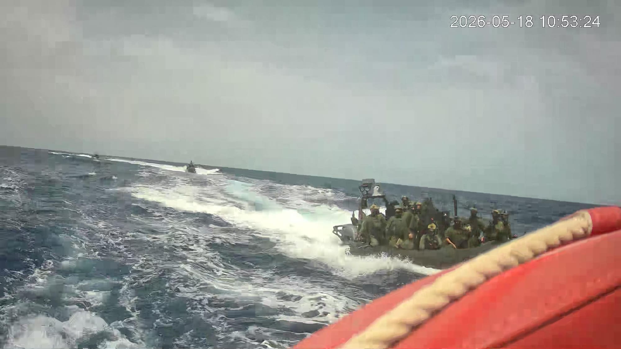 Israeli speedboat caught on camera
