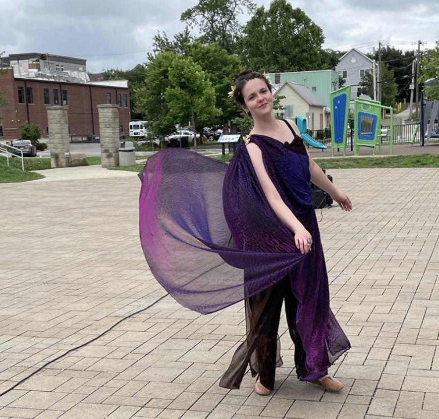 Anne Stitcher as Adrianna. Costume by Beckie DeLong (B. Stryker) Shakespeare in the Park, “The Comedy of Errors” (2024).