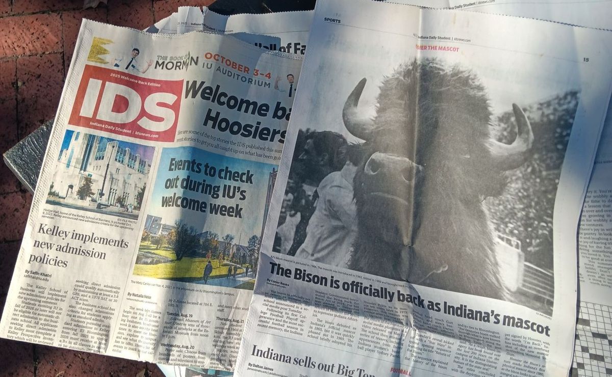 Copies of the Indiana Daily Student newspaper