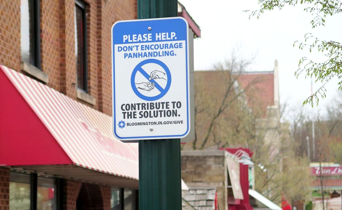 Forrest Gilmore, executive director of Shalom Community Center, says anti-panhandling signs, an online petition, verbal and p