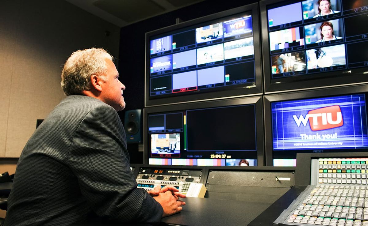 WTIU Executive Producer Rob Anderson in the station's control booth. He says WTIU "has always produced documentaries or long-