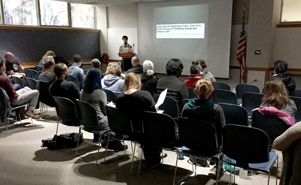 In the so-called “post-truth” era, says Elijah Pouges, pictured here giving a lecture on media literacy at Inaugurate the Rev