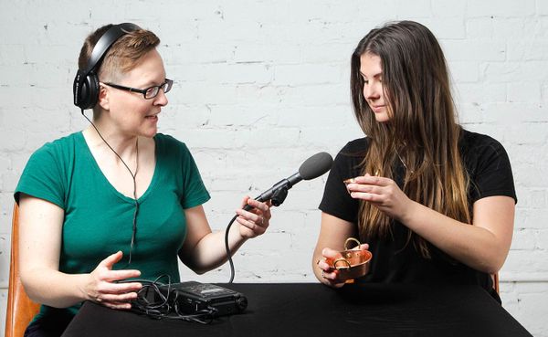 Annie Corrigan (left), WFIU "Morning Edition" host and producer of WFIU’s weekly sustainable food program, "Earth Eats," and