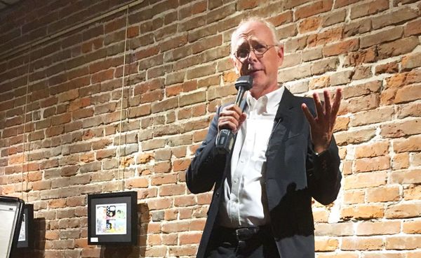 Pulitzer Prize-winning cartoonist and Bloomington expat Joel Pett returned to his hometown recently for a gallery show — and