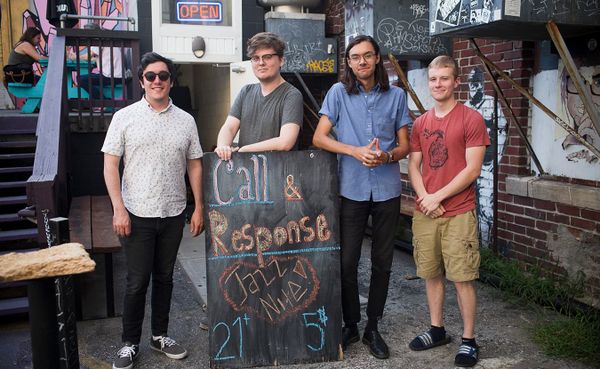 Members of the Blockhouse Bar Call & Response House Band before a show. | Photo by Chaz Mottinger