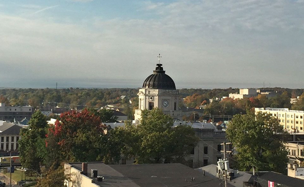 Rebecca Hill, president of the Limestone Post board of directors and a frequent writer to the magazine, shows Limestone Post’