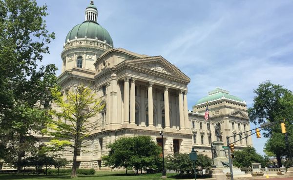 During legislative sessions at the Indiana Statehouse (above), any member of the Indiana House of Representatives or Indiana