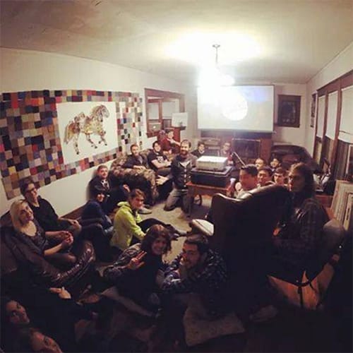 Gadabout shows bring film almost anywhere — including living rooms. Ayotte transformed 