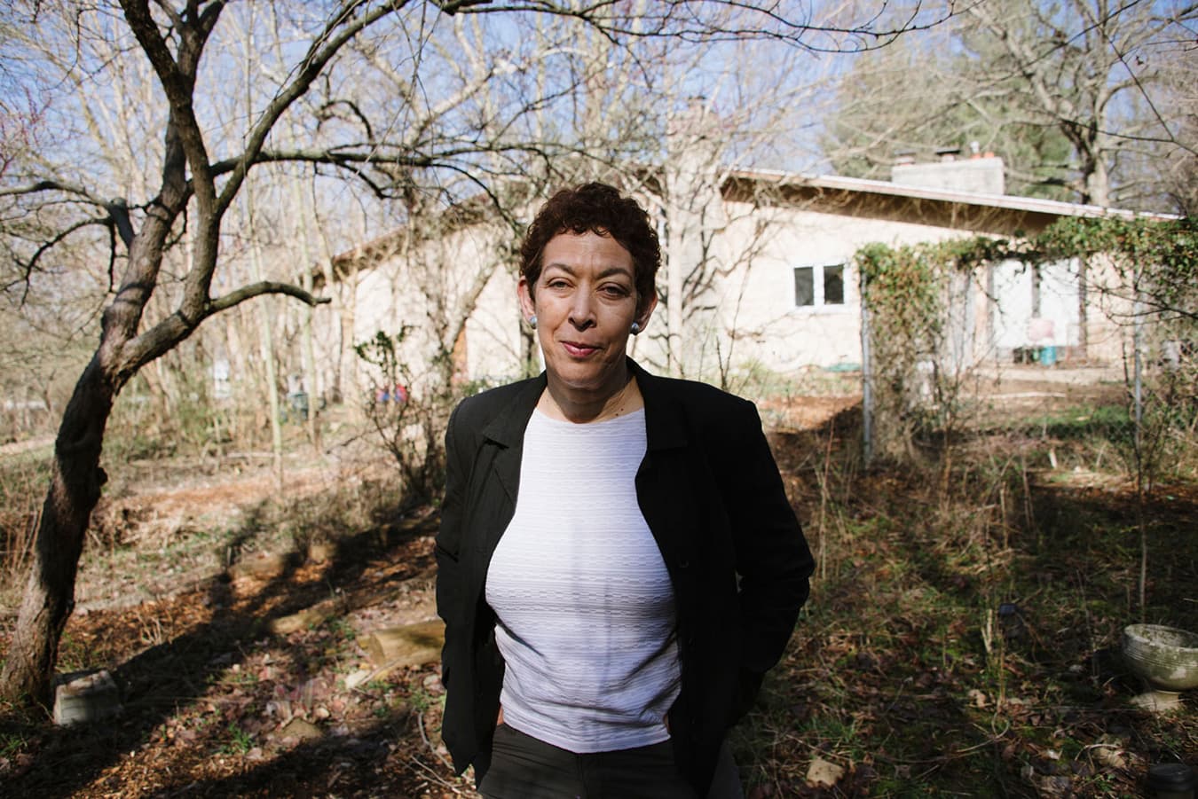 Zilia Estrada has been working on her backyard naturalized garden for almost a decade — it was a grass lawn when she bought the house. Estrada is one of the many members of Bloomington's food-insecure population. | Photo by Natasha Komoda