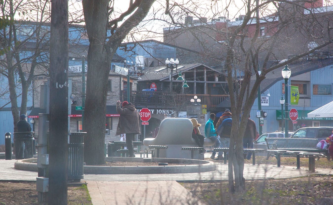Peoples Park used to be a popular place for people experiencing homelessness to spend time and sleep, but an increased police presence has essentially cleared out the space. | Photo by TJ Jaeger