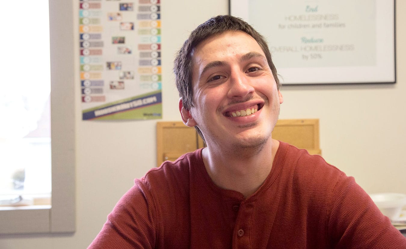 Chris Gabbard has experienced chronic homelessness and has been using services at Shalom for the past few months since arriving in Bloomington. | Photo by TJ Jaeger