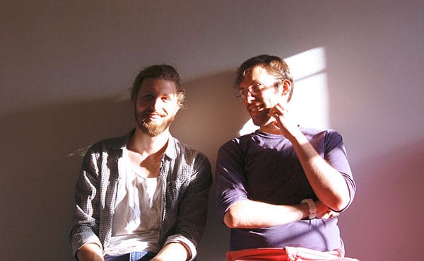 Bass, left, and Cornford founded NOISE, which has two gallery spaces — one on the square and one in a converted garage on the Near West Side. | Photo by Samuel Welsch Sveen