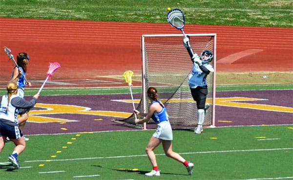 Pride Girls’ Lacrosse, pictured here, plays by a slightly different set of rules than the boys’ teams and is composed of players from various area high schools. | Courtesy photo