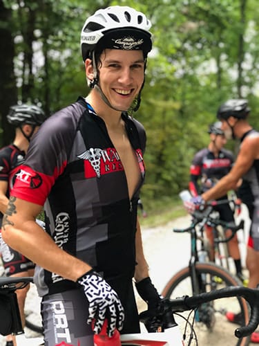 Starowitz, an avid road biker, also rides a cross bike, which allows him to explore more of the area's paved, gravel, and forest roads. | Photo by Chase Wischmeier