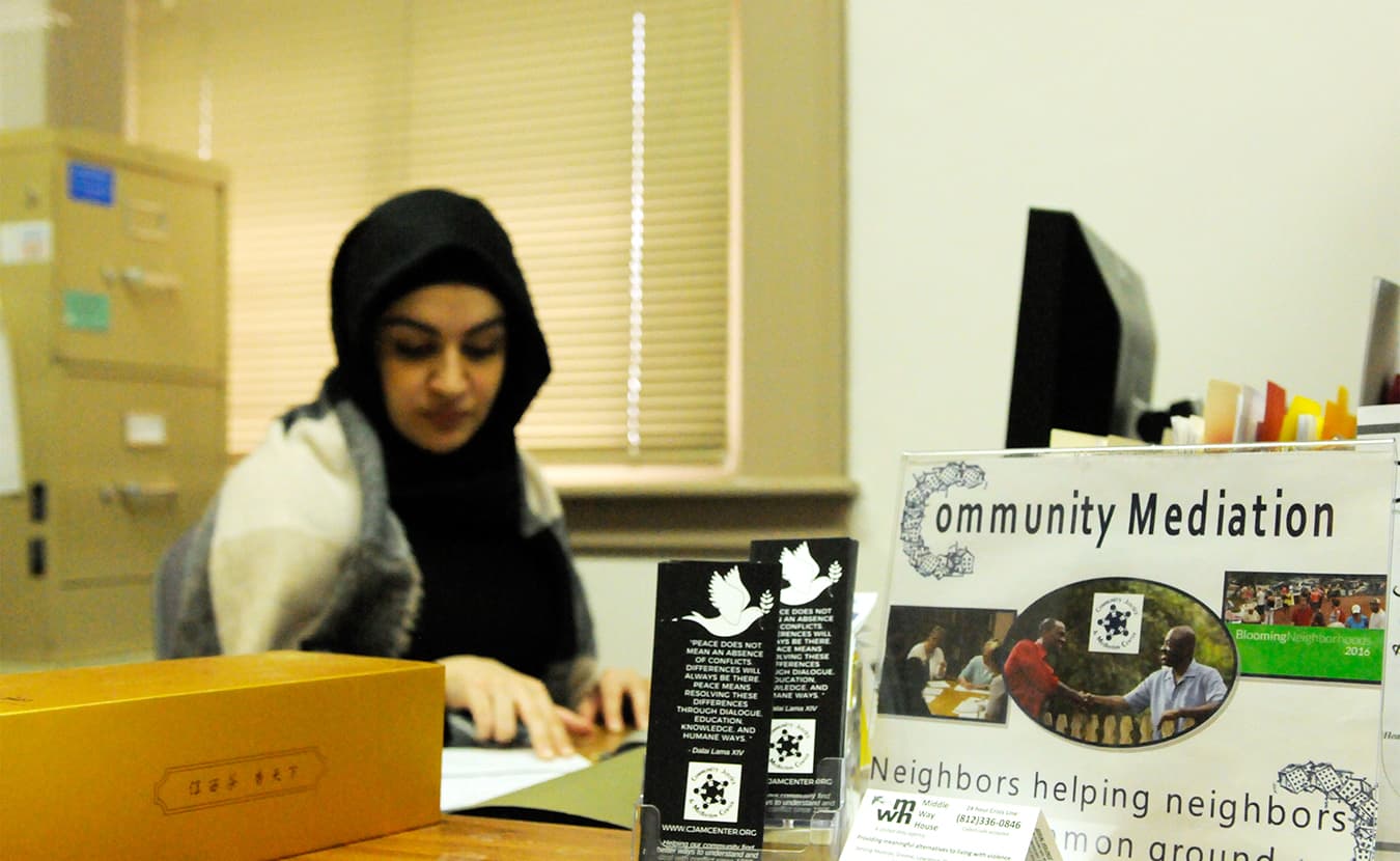 Douaa is one of CJAM volunteers who is trying to help people find an alternative to the traditional punitive justice system. | Photo by Ann Georgescu