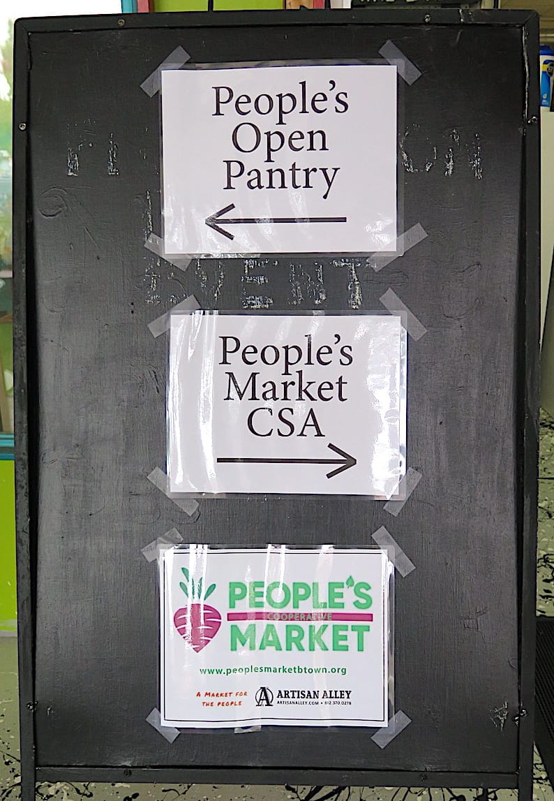 People’s Open Pantry and the People’s Market CSA are open every Saturday from 11 a.m. to 1 p.m. at Artisan Alley, just off the B-Line Trail at 222 W. 2nd&nbsp;St. (CSA orders must be placed in advance. More details at the end of the article.) | Limestone Post