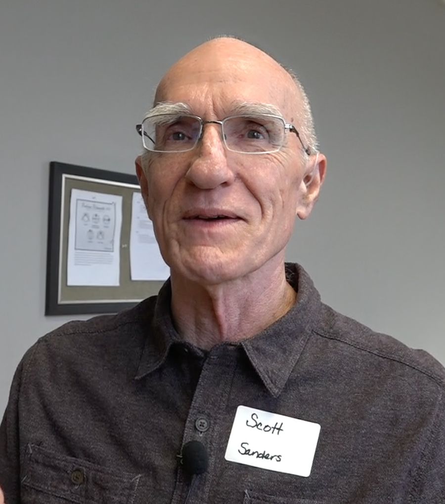 Bloomington author and Soup Bowl volunteer Scott Russell Sanders says the benefit&nbsp;“epitomizes what a community can do when they pool their resources and act out of generous motives to relieve suffering.” | Photo by Duane Busick