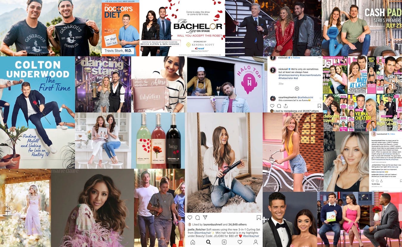 Bachelor Nation contestants have gone on to host podcasts and TV shows, launch popular products, become paid influencers, support charities, and otherwise make careers of … being part of Bachelor Nation. | Image by Jenny El-Shamy