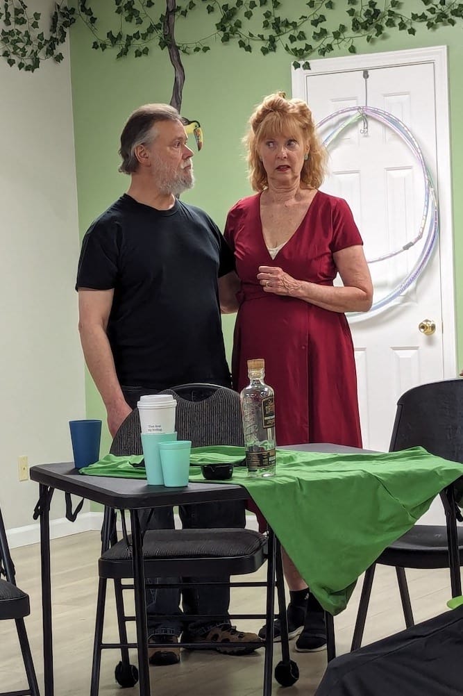 Benjamin Loudermilk (left) and Connie Shakalis rehearse for “A Streetcar Named Desire.” | Photo provided