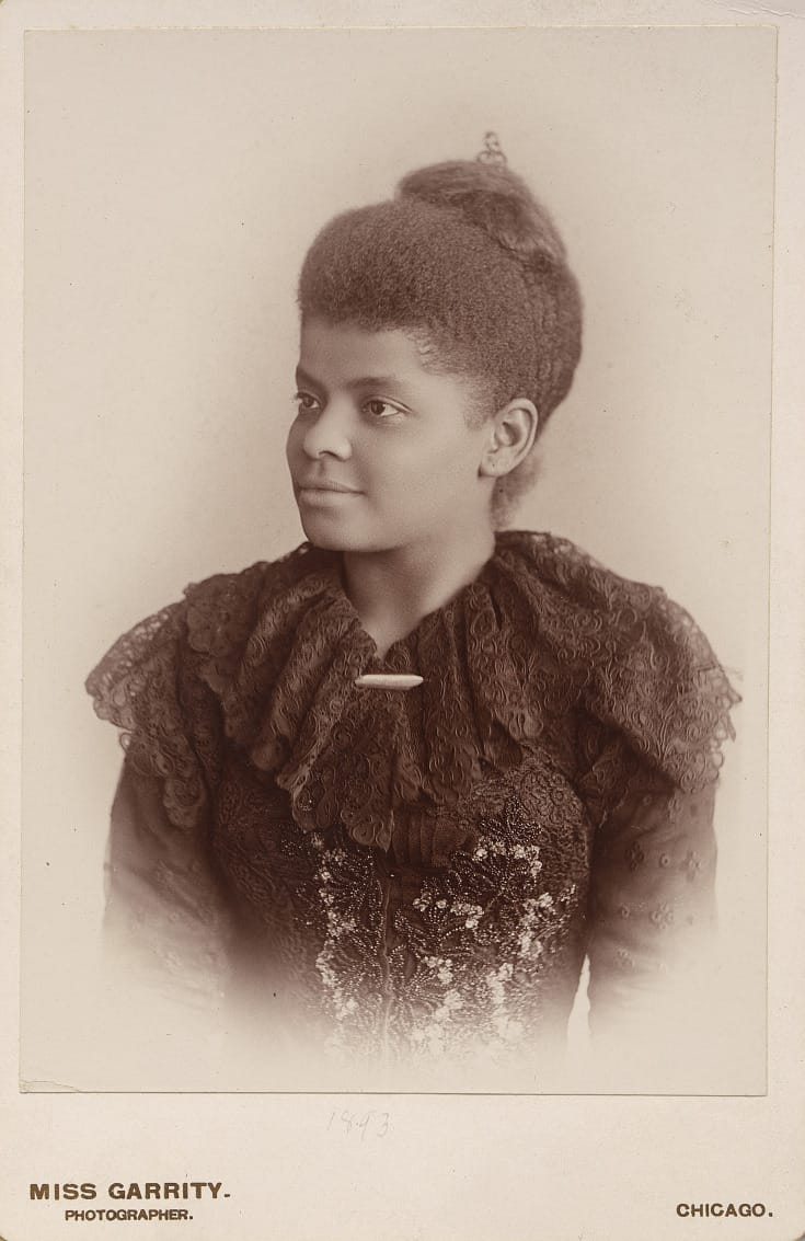 Ida Bell Wells-Barnett, c. 1893, in Chicago. | Photo by Sallie E. Garrity, courtesy of <a href="https://www.si.edu/object/ida-b-wells-barnett:npg_NPG.2009.36" target="_blank" rel="noopener">the National Portrait Gallery</a>, Smithsonian Institution