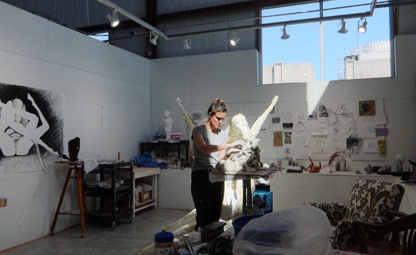 Cooper Pennington in her studio. | Photo by Claude Cookman