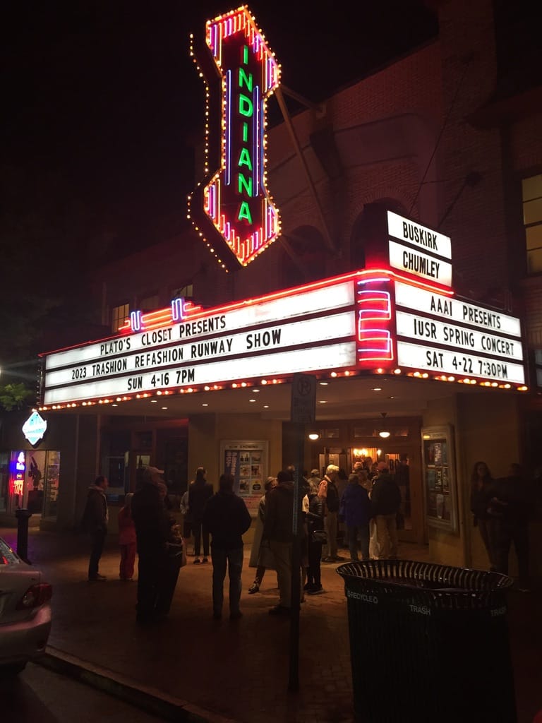 Bloomington is home to many venues, such as the Buskirk-Chumley Theater (above), where people can enjoy live jazz almost nightly, writes Aaron B. Cohen. “What music lover wouldn’t be enthralled?” | Photo by Limestone Post