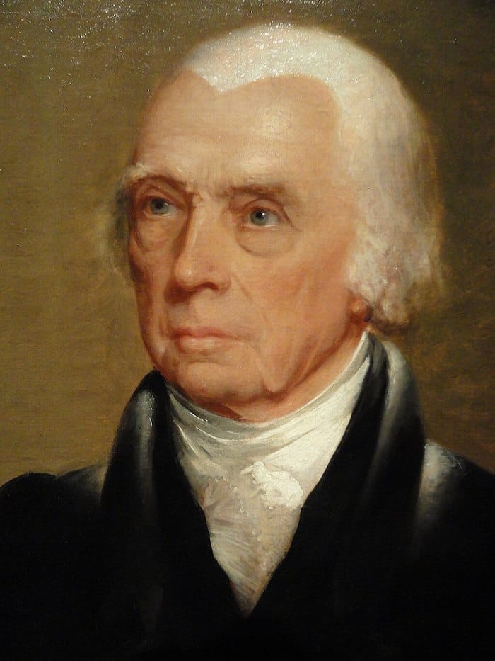 James Madison led the debates at the Constitutional Convention of 1787 in Philadelphia. | Portrait (ca. 1829-1830) by Chester Harding, CC0, via Wikimedia Commons 