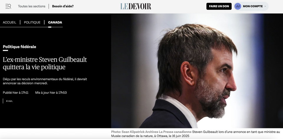 Hommage à Steven Guilbeault