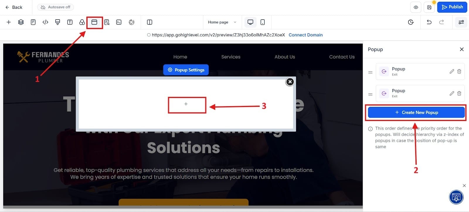 The image here shows you how to get to the popup setting.