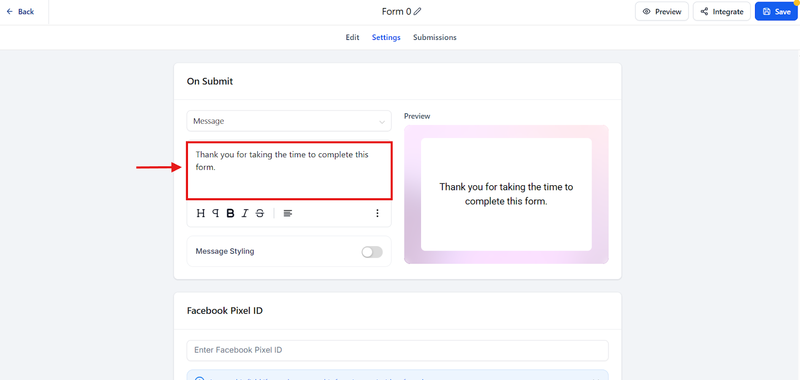 Using the image, you can learn where to write the text to add it over to your form.