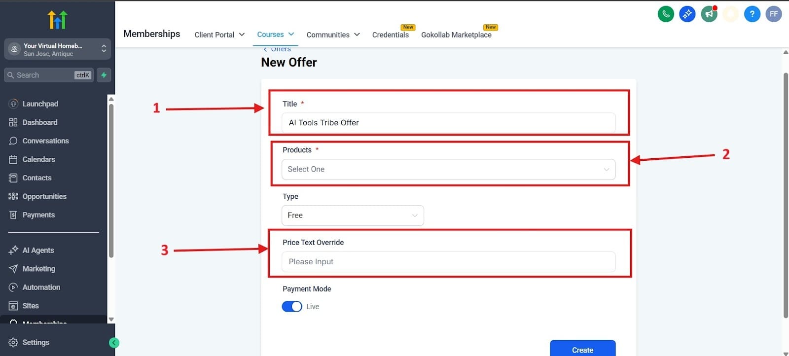 Use the image above to look at the various elements of a course offer in GHL.&nbsp;