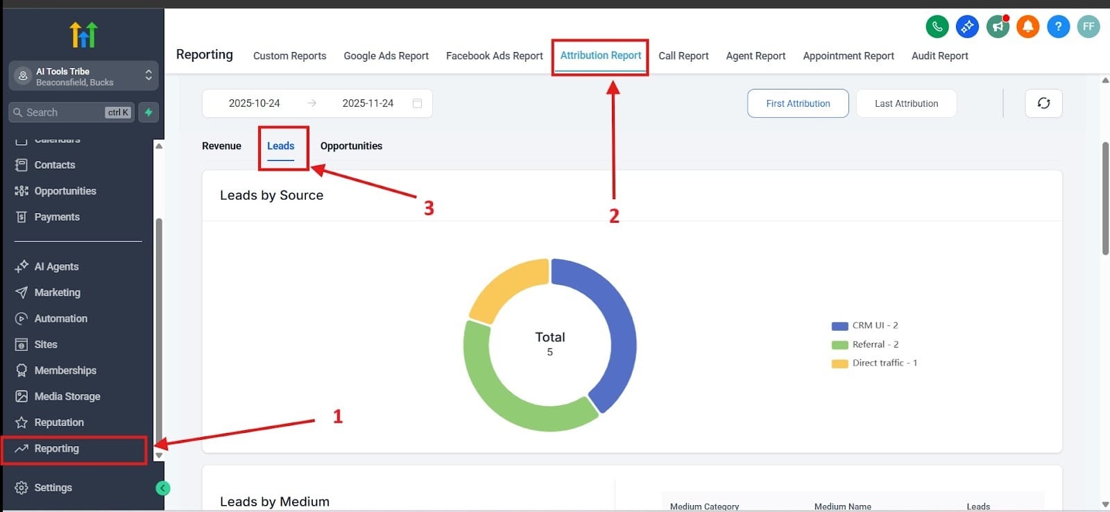 Here you see how to get to the pie chart with the image.