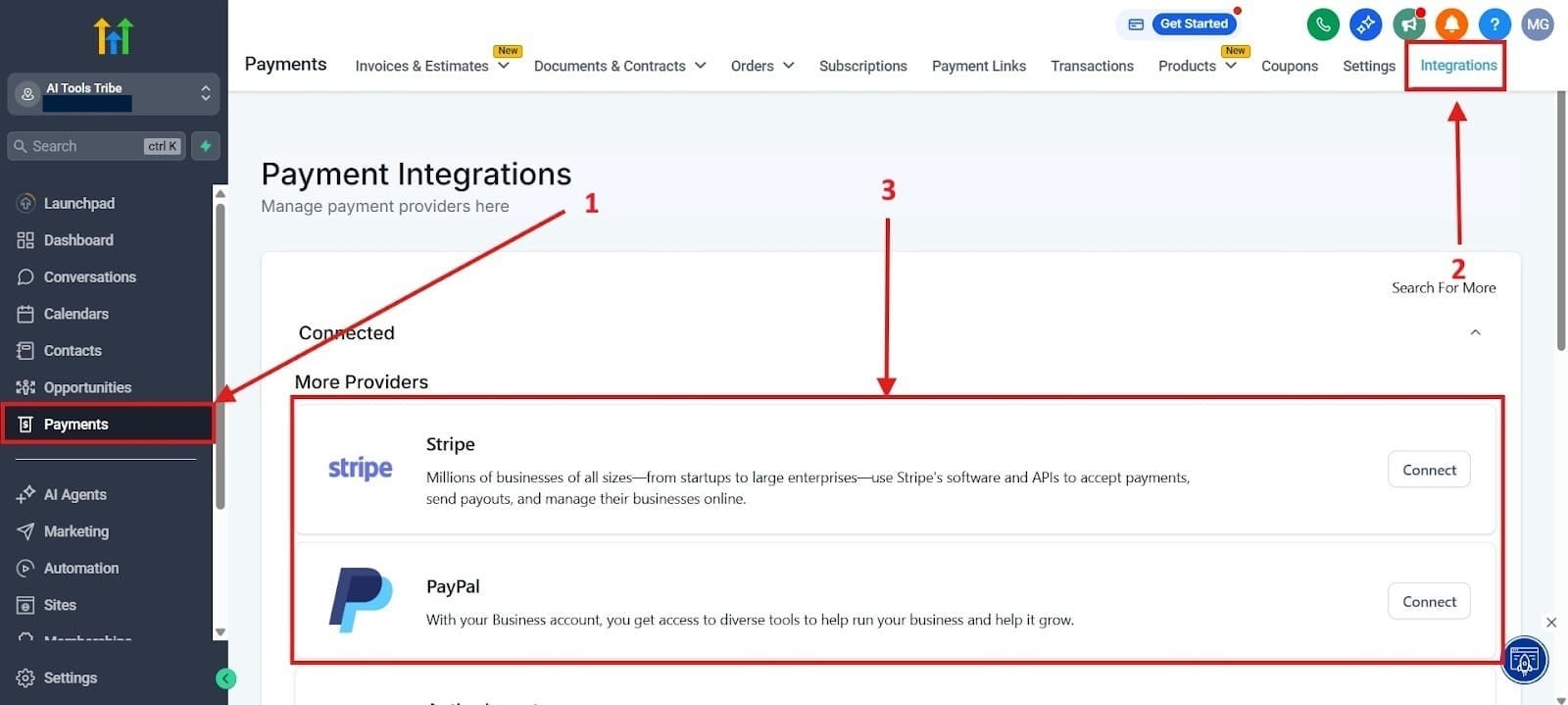 Use the image to set up the payments for your calendar.