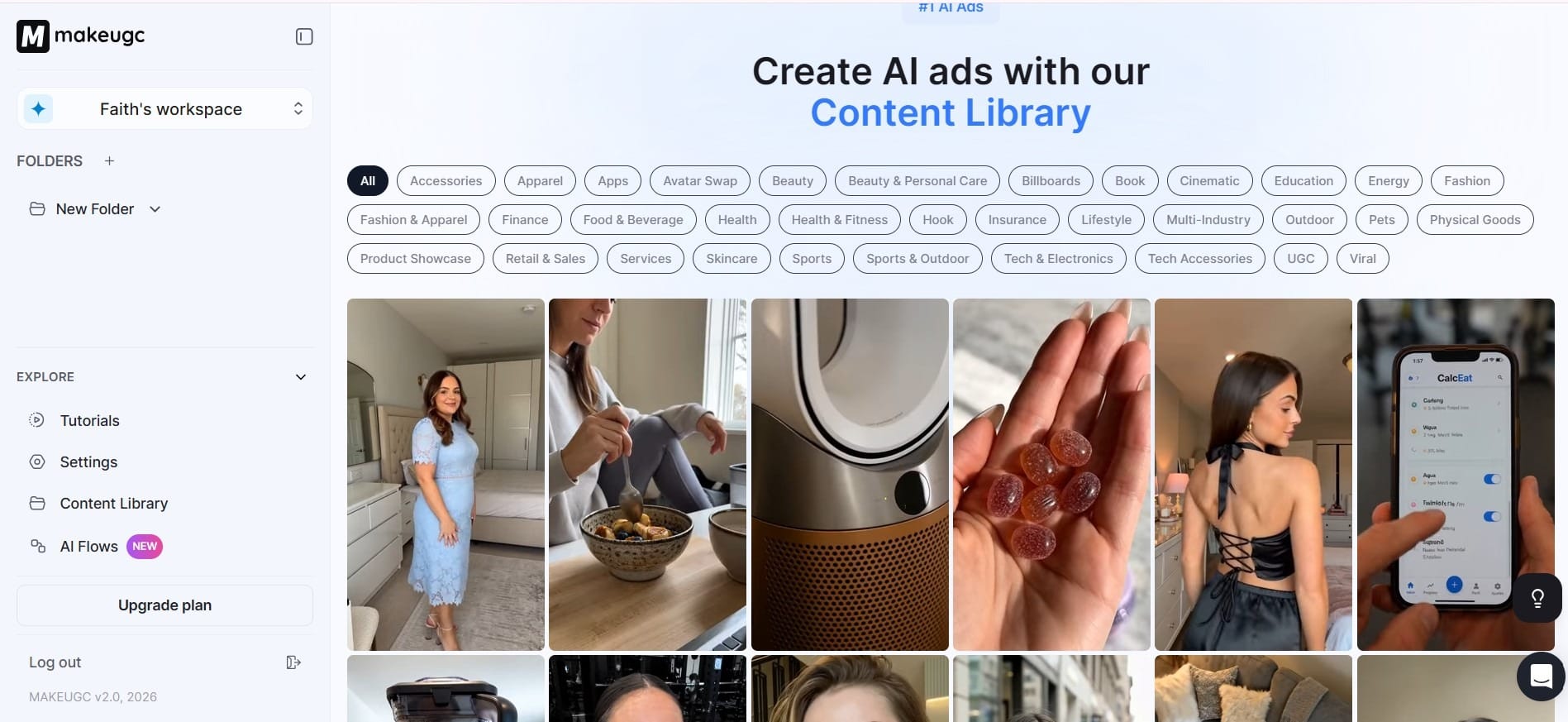 From this image, you see the basic overview of the content library.