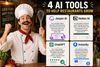 Chef promoting four AI tools for restaurant growth.