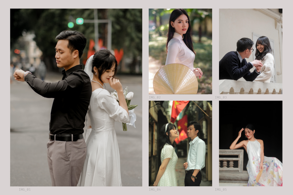 Portfolio của Lê Xuân Huy đa dạng từ ảnh cá nhân, ảnh couple đến phóng sự cưới.png