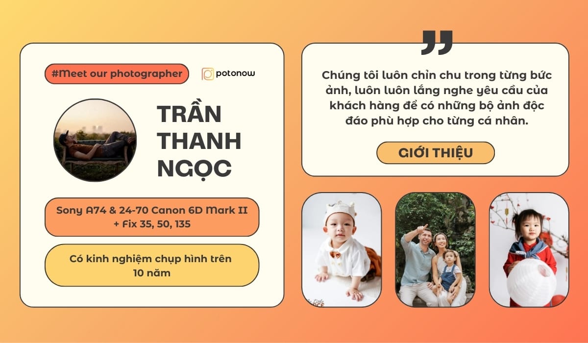 Nhiếp ảnh gia Trần Thanh Ngọc - bí mật đằng sau những bộ hình gia đình đẹp nhất